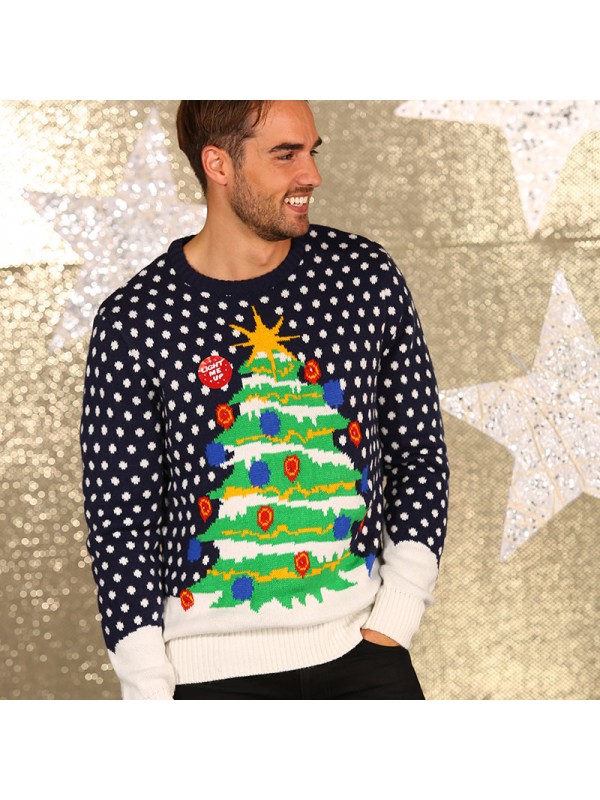 Light Up Christmas Sweaters For more innocent but still outrageously eye-searing ugly jumper options, there’s always the abominable snowman or the completely random T-rex sweater. Or, you can choose disturbing images of mutilated snowmen and gingerbread characters. In fact, scenes of violence and mayhem abound on our deceptively soft and comfortable men’s Christmas jumpers. a snowman loses his head, Grandma gets .
